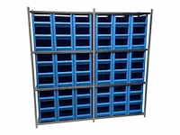 Legbordstelling incl 54 grote magazijnbakken. - afbeelding 3 van  5