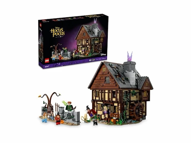 Lego ideas disney hocus pocus: het huisje van de sandersonzussen halloween set voor volwassenen 21341 - afbeelding 1 van  3