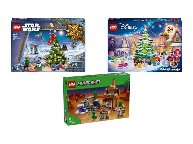 Lego star wars™ adventskalender 2024 - 75395 + lego disney adventskalender 2024 - 43253 + lego minecraft® de woestenijmijnschacht 21263 - afbeelding 1 van  2
