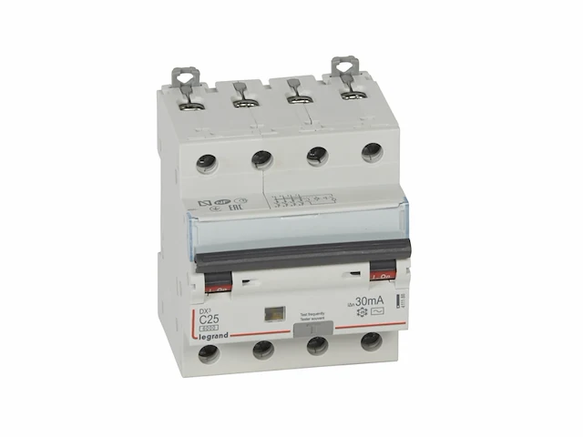 Legrand tetrapolaire aardlekschakelaar 25a 30ma type ac - dx³6000 10ka 4p - afbeelding 1 van  1