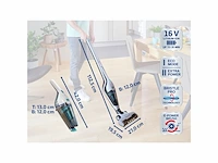 Leifheit rotaro powervac steelstofzuiger zwart, blauw, wit - afbeelding 2 van  6