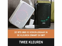 Lenco btc-060bk karaoke set met bluetooth, oplaadbare batterij, draadloze karaoke-microfoon en disco led-verlichting,zwart - afbeelding 3 van  5