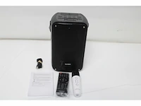 Lenco btc-060bk karaoke set met bluetooth, oplaadbare batterij, draadloze karaoke-microfoon en disco led-verlichting,zwart - afbeelding 5 van  5