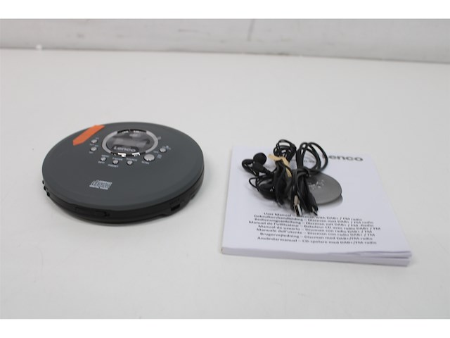 Lenco cd400 draagbare cd-speler discman dab+ radio cd cdr/rw mp3speler grijs - afbeelding 4 van  5
