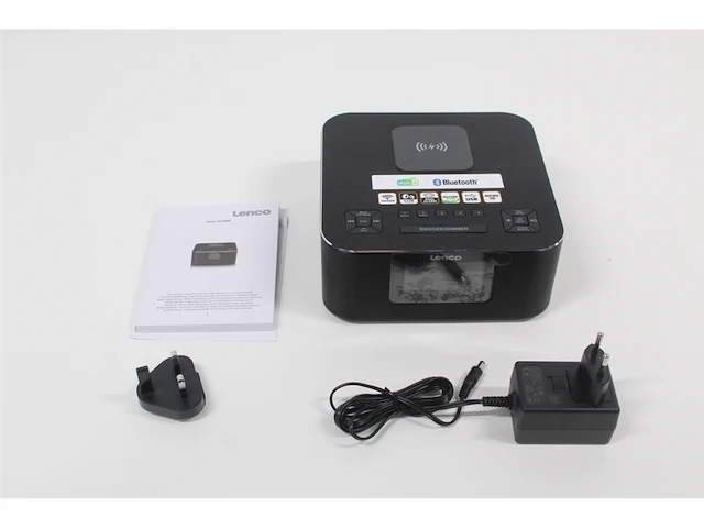 Lenco cr-650bk wekkerradio met dab/fm bluetooth draadloos opladen zwart - afbeelding 4 van  4