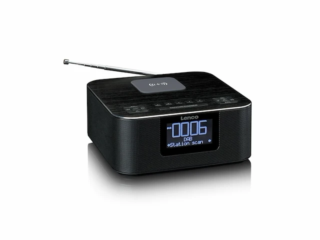 Lenco cr650 dab+ wekkerradio, met dab+ en fm zwart - afbeelding 2 van  5