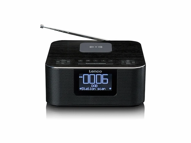 Lenco cr650 dab+ wekkerradio, met dab+ en fm zwart - afbeelding 3 van  5