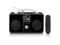 Lenco internet dab+/fm radio met bluetoothafstandsbediening en oplaadbare batterij zwart-zilver - afbeelding 1 van  5
