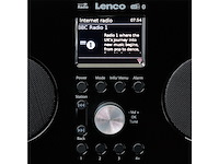 Lenco internet dab+/fm radio met bluetoothafstandsbediening en oplaadbare batterij zwart-zilver - afbeelding 3 van  5