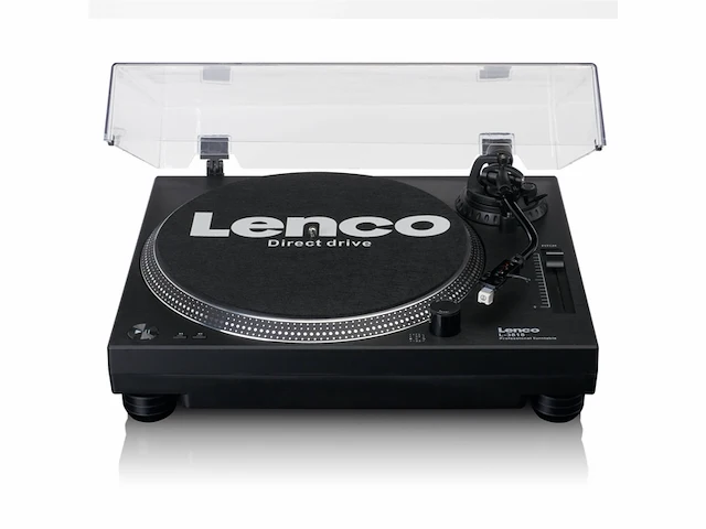 Lenco l-3818 dj-platenspeler met pitch control 33 en 45 rpm, stereo voorversterker, usb rca line-out digitalisering via pc zwart - afbeelding 2 van  3