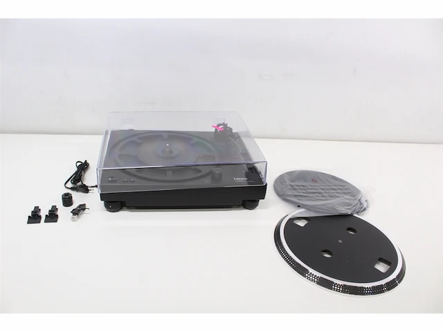 Lenco l3818 djplatenspeler met pitch control 33 en 45 rpm stereo voorversterkerusb rca lineout digitalisering via pc zwart - afbeelding 4 van  5