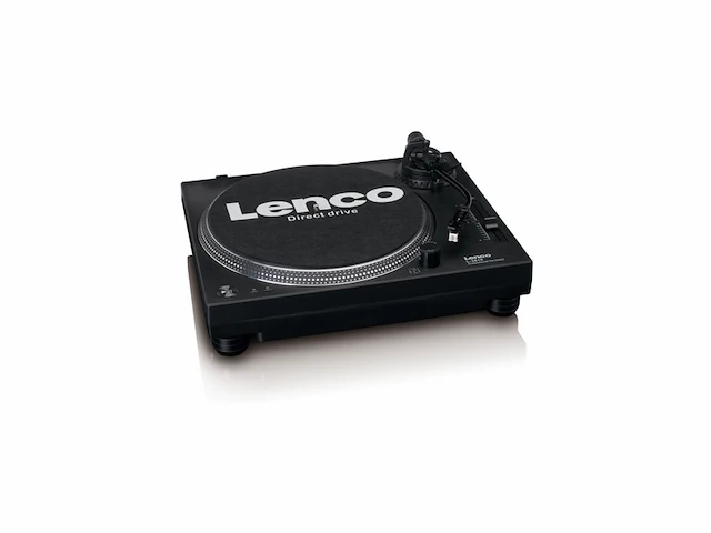 Lenco l3818 draaitafel met directe aandrijving met pitch control 33 en 45 rpm zwart - afbeelding 1 van  2