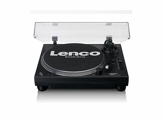 Lenco l3818 draaitafel met directe aandrijving met pitch control 33 en 45 rpm zwart - afbeelding 2 van  2
