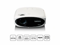 Lenco lpj-900wh full hd beamer, helder en scherp met 250 lumens, 510cm projectie wit - afbeelding 3 van  5