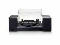 Lenco ls-301bk platenspeler incl twee externe speakers zwart - afbeelding 1 van  6