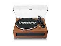 Lenco ls-430bn platenspeler met bluetooth 4 ingebouwde speakers extra naald bruin - afbeelding 1 van  6