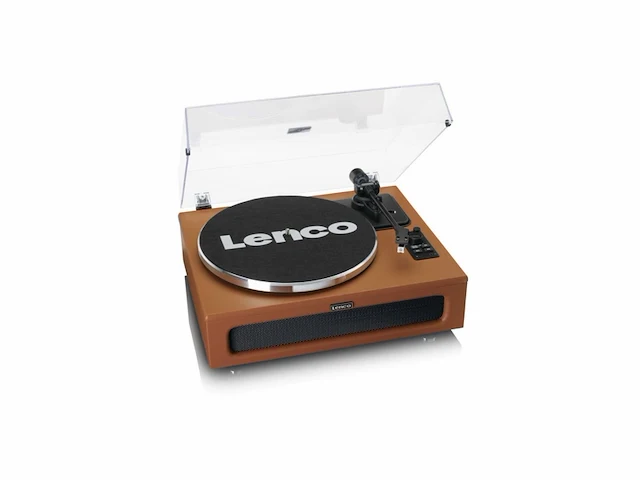 Lenco ls-430bn platenspeler met bluetooth 4 ingebouwde speakers extra naald bruin - afbeelding 2 van  6