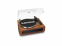 Lenco ls-430bn platenspeler met bluetooth 4 ingebouwde speakers extra naald bruin - afbeelding 2 van  6