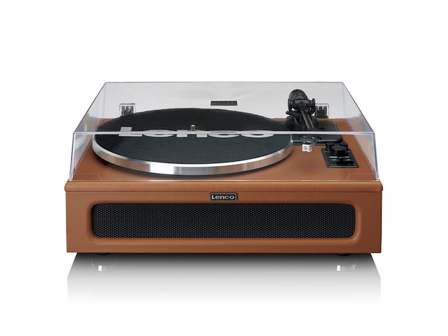 Lenco ls430bn platenspeler met 4 ingebouwde luidsprekers bruin - afbeelding 3 van  5