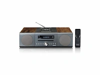 Lenco mc-175si home audio-microsysteem 40 w zilver, hout - afbeelding 1 van  5