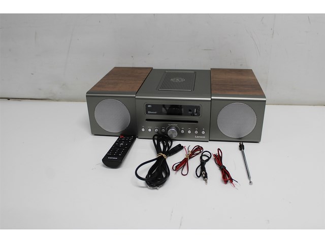 Lenco mc-175si home audio systeem home audio-microsysteem 40 w zilver, hout - afbeelding 3 van  3