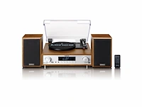 Lenco mc160wd hifi set with tt, dab fm radio and bt - afbeelding 1 van  4