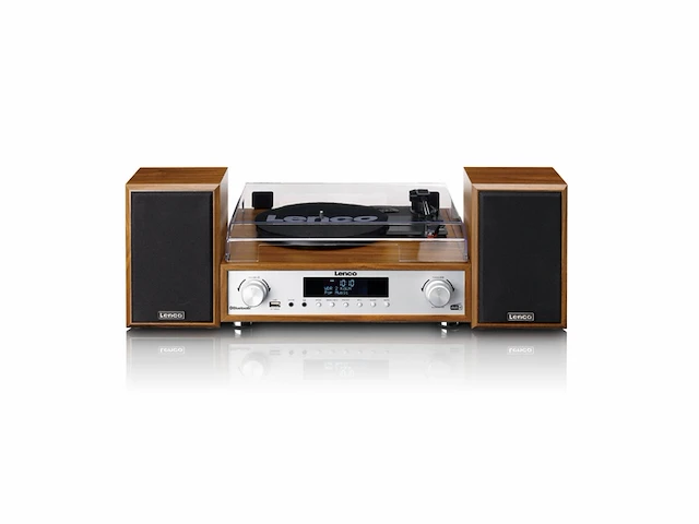Lenco mc160wd hifi set with tt, dab fm radio and bt - afbeelding 2 van  4