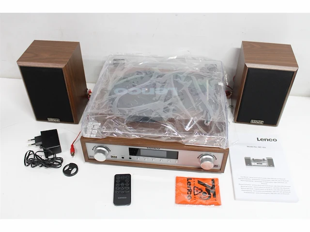 Lenco mc160wd hifi set with tt, dab fm radio and bt - afbeelding 4 van  4