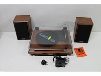 Lenco platenspeler met bluetooth - twee externe speakers - auto-stop - ls-101bk - zwart