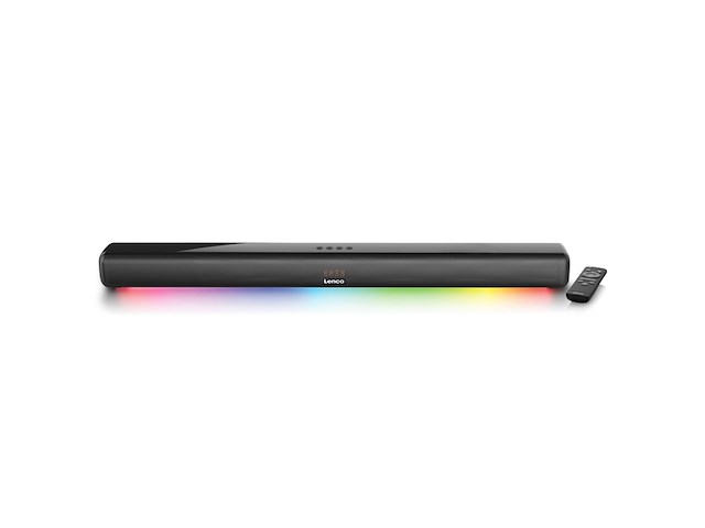 Lenco sb-042ledbk - soundbar met bluetooth - 85cm - hdmi en led verlichting - zwart - afbeelding 2 van  6