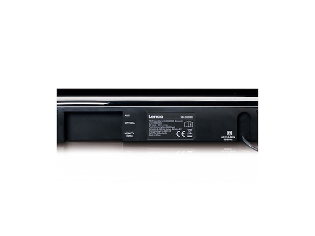 Lenco sb080 soundbar met bluetooth hdmi en aux aansluiting zwart - afbeelding 4 van  5