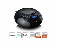 Lenco scd-341 draagbare radio - cd-speler - dab+ radio - bluetooth zwart - afbeelding 4 van  6