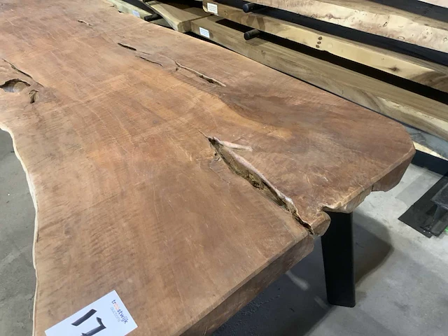 Lengkeng houten boomstamblad tafel - afbeelding 4 van  7