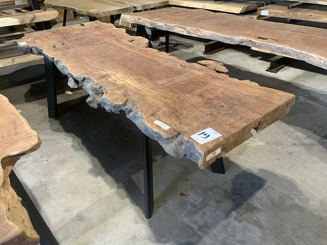 Lengkeng houten boomstamblad tafel - afbeelding 2 van  5