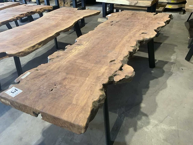 Lengkeng houten boomstamblad tafel - afbeelding 4 van  5