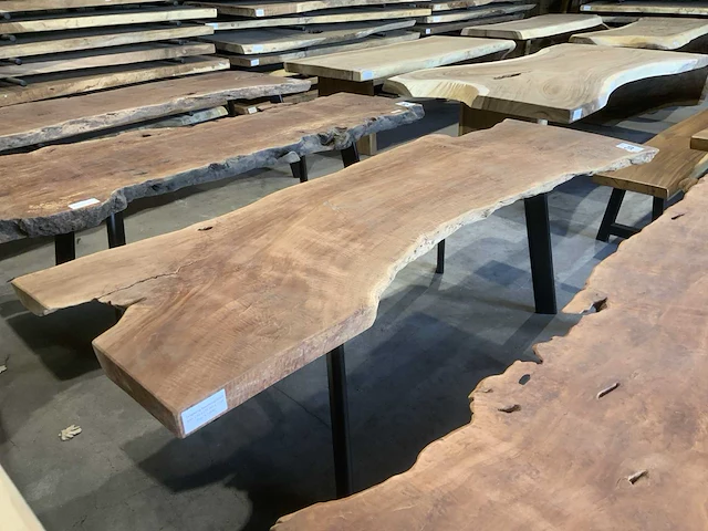 Lengkeng houten boomstamblad tafel - afbeelding 1 van  6