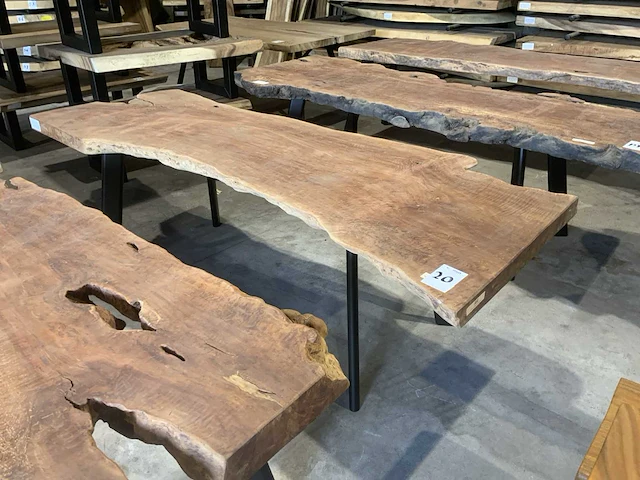 Lengkeng houten boomstamblad tafel - afbeelding 2 van  6