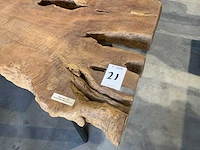 Lengkeng houten boomstamblad tafel - afbeelding 4 van  7