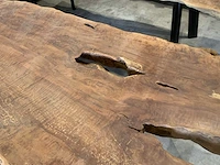 Lengkeng houten boomstamblad tafel - afbeelding 5 van  7
