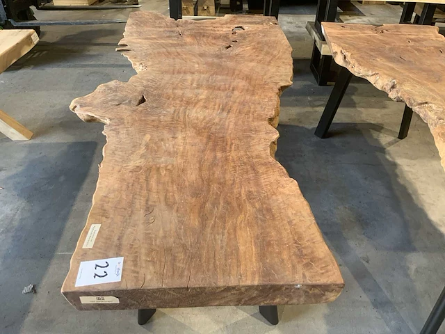 Lengkeng houten boomstamblad tafel - afbeelding 3 van  5