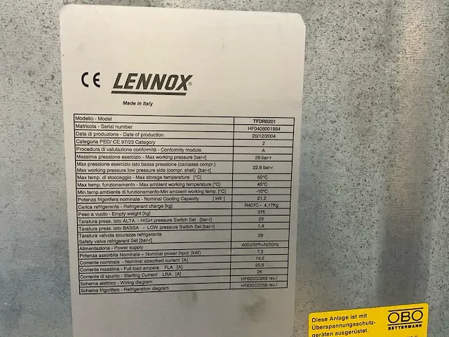 Lennox tfdr0201 chiller serverruimte koeling - afbeelding 11 van  14