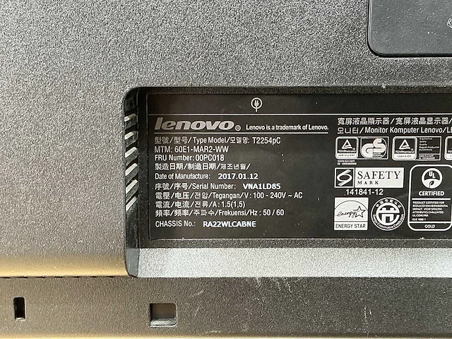 Lenovo - t2254pc - thinkvision - desktop - afbeelding 6 van  7