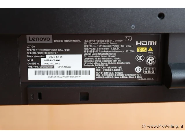 Lenovo l27i-30 monitor - 61x37 cm - afbeelding 6 van  6