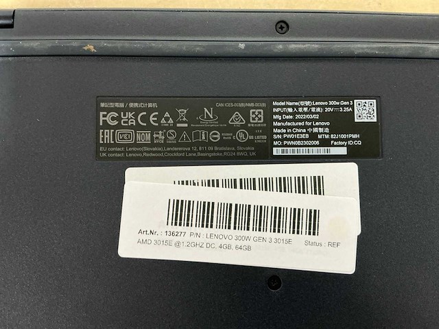 Lenovo lenovo 300w gen 3 3015e laptop - afbeelding 3 van  4