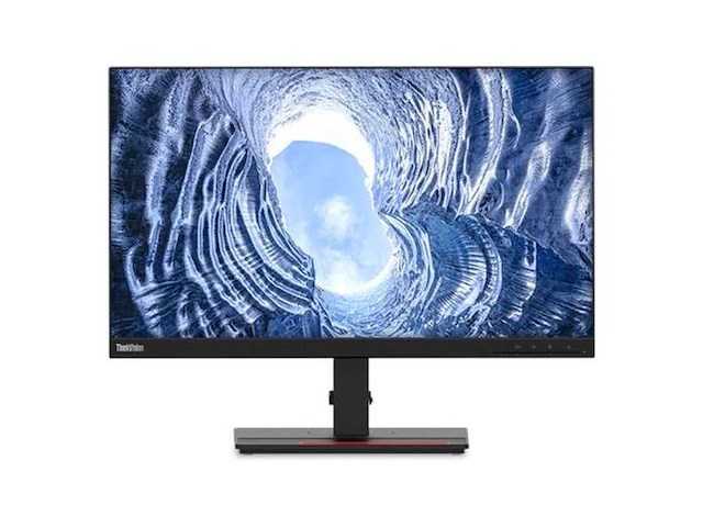 Lenovo monitor thinkvision t24h-20 - qhd usb-c monitor - 75w - ergonomisch - telefoonhouder - 24 inch - afbeelding 1 van  2