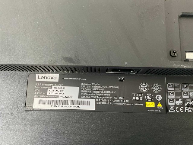 Lenovo (p32p-20) 32”, 3840x2160 (uhd) ips monitor - afbeelding 6 van  6