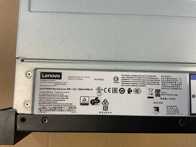 Lenovo system x3650 m5 (8871ac1), 2x xeon(r) e5-2650 v4, 8x 32 gb ram, no hdd rack mount chassis - afbeelding 10 van  10