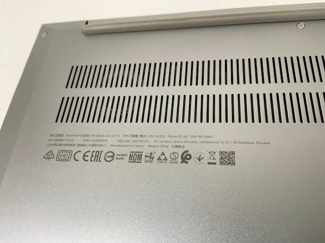 Lenovo thinkbook 13s g2 itl 13.3”, core(tm) i7 11th gen, 16 gb ram, 512 gb nvme laptop - afbeelding 7 van  7