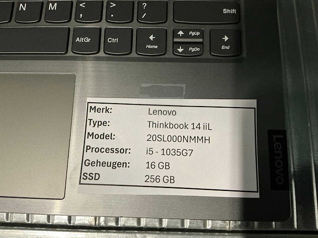 Lenovo thinkbook 14 iil 20sl000nmmh - afbeelding 2 van  3