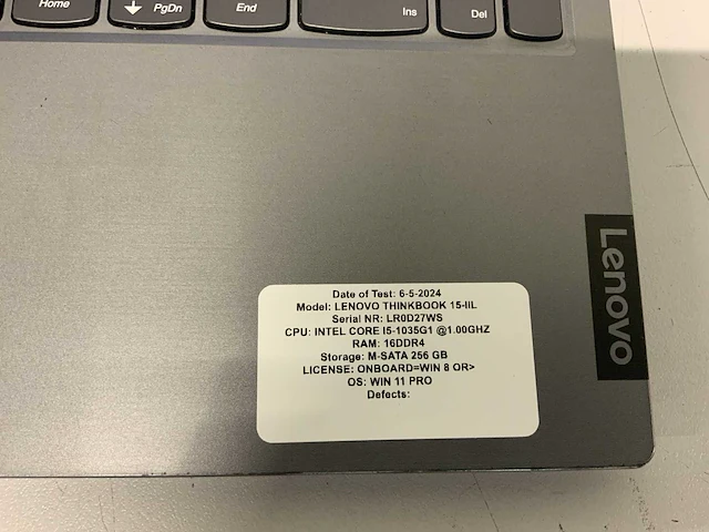 Lenovo thinkbook 15 (i5-gen10) laptop - afbeelding 3 van  8